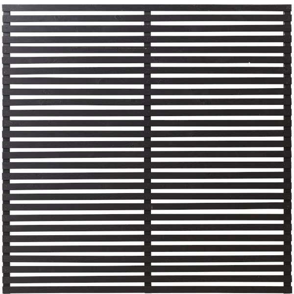Schutting vuren - Tokyo louvre zwart (180 x 180 cm)