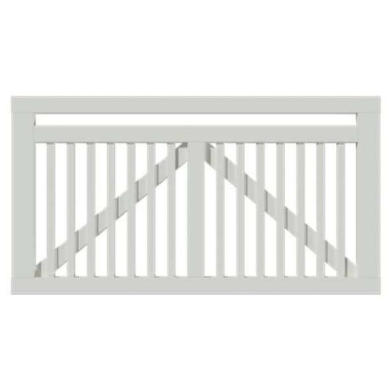 Tuinpoort vuren - Linea wit recht (150 x 80 cm)
