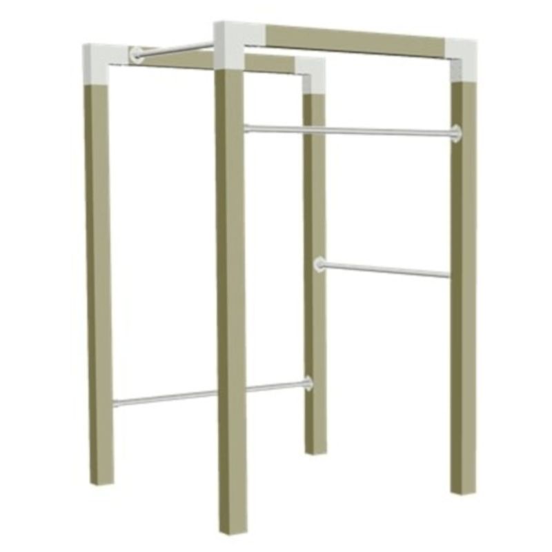 Outdoor fitnesstoestel geïmpregneerd hout - model 1