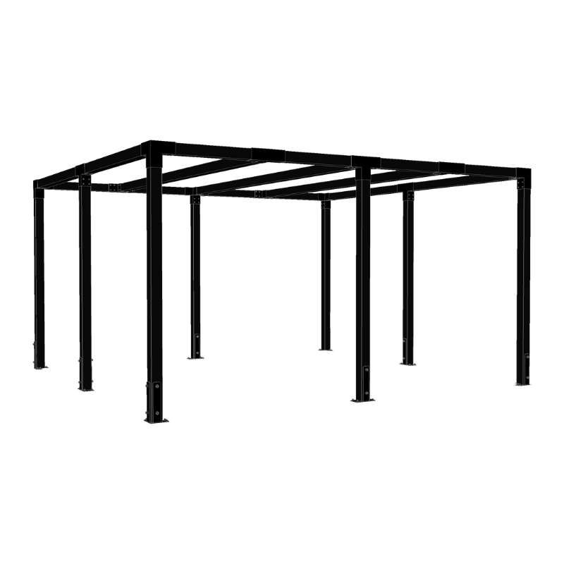 Pergola hout vierkant - 387 x 387 x 217 cm