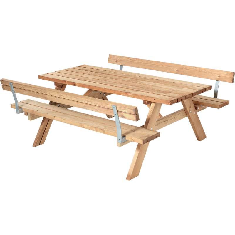 Picknicktafel Thermowood - Opklapbare zitting en rugleuning - 155 x 177 x 71 cm