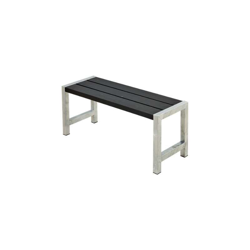 Tuinbank vuren Café - Hout & Staal gegrond zwart - 38 x 127 x 45 cm
