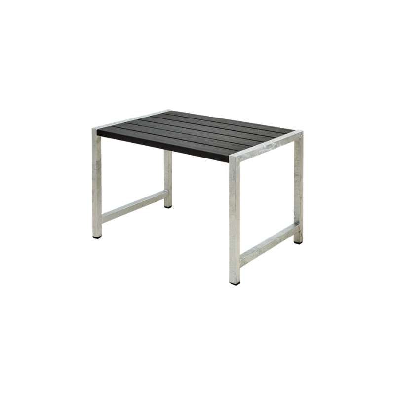 Tuintafel vuren Café - Hout & Staal gegrond zwart - 77 x 127 x 73 cm