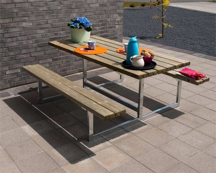 Picknicktafel vuren geimpregneerd - Basic - 160 x 177 x 73 cm