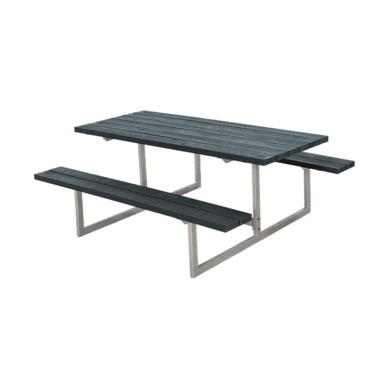 Picknicktafel gerecycled kunststof - Basic - grijs
