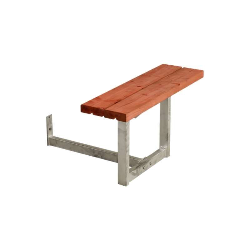 Aanbouwbank vuren geimpregneerd - Basic gegrond teak 1 zitplek 41 x 77 x 45 cm