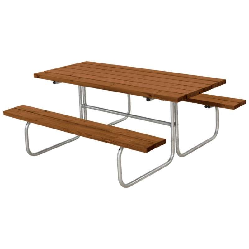 Picknicktafel vuren geimpregneerd - Classic gegrond teak 155 x 177 x 73 cm