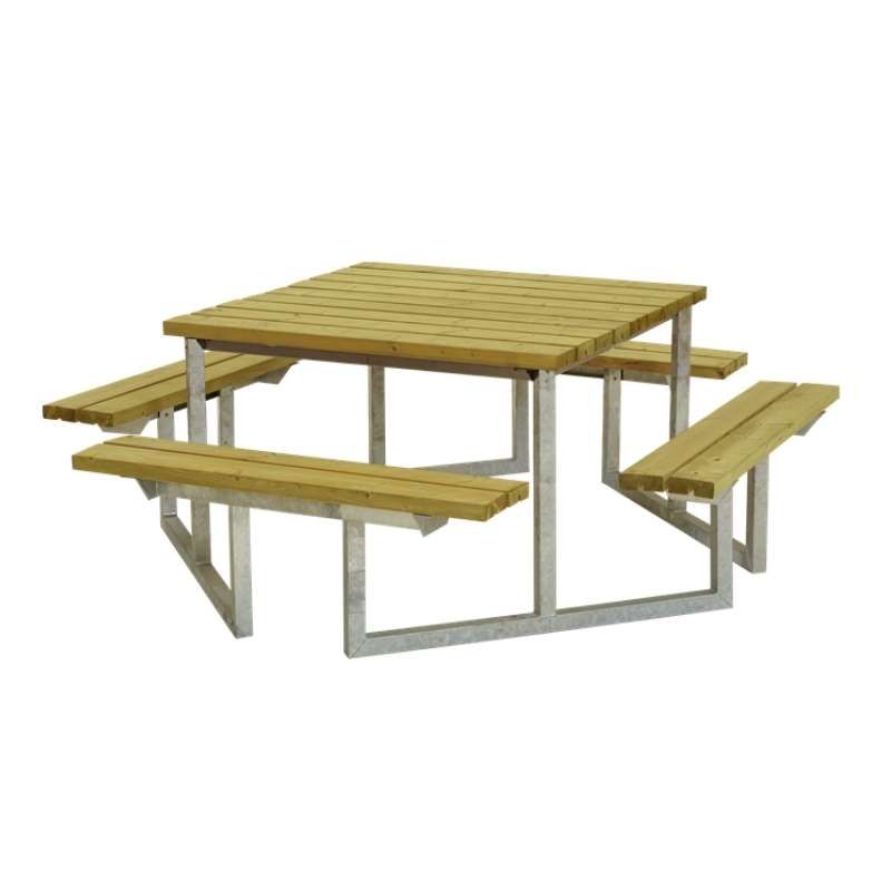 Picknicktafel vuren geimpregneerd - Twist - vierkant