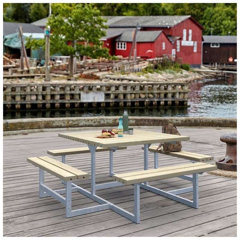 Picknicktafel vuren geimpregneerd - Picknick vierkant