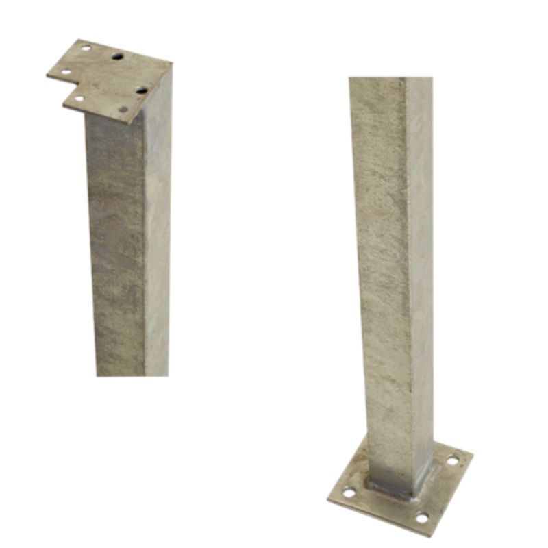 Hoekpaal staal met voet gegalvaniseerd - 4,5 x 4,5 x 103,3 cm