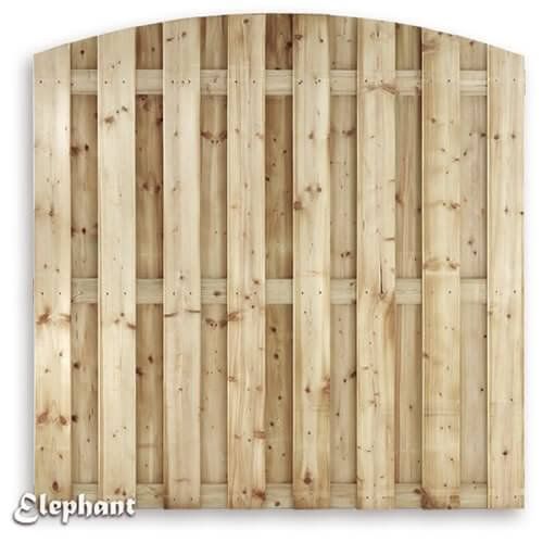Schutting vuren Timber toog 15L rvs groen geimpregneerd (180 x 180 cm) schermdikte 4,7 cm