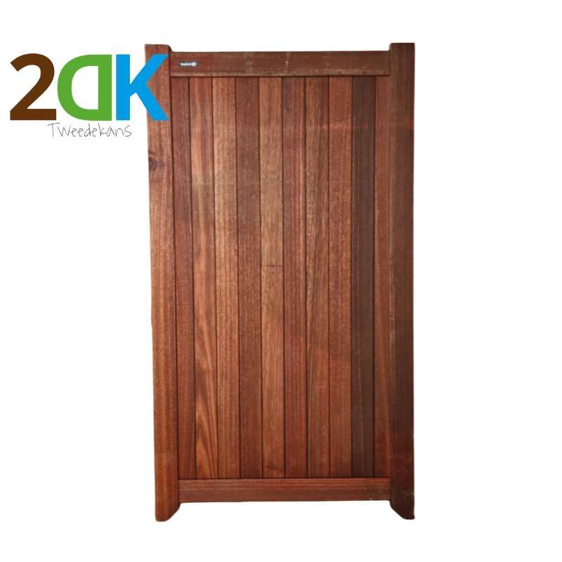 Tweedekans - Poort hardhout bankirai Belmonte incl. beslag (100 x 180 cm)