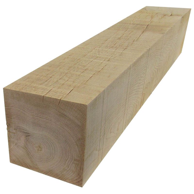Paal eiken 15,0 x 15,0 cm (300 cm) fijnbezaagd