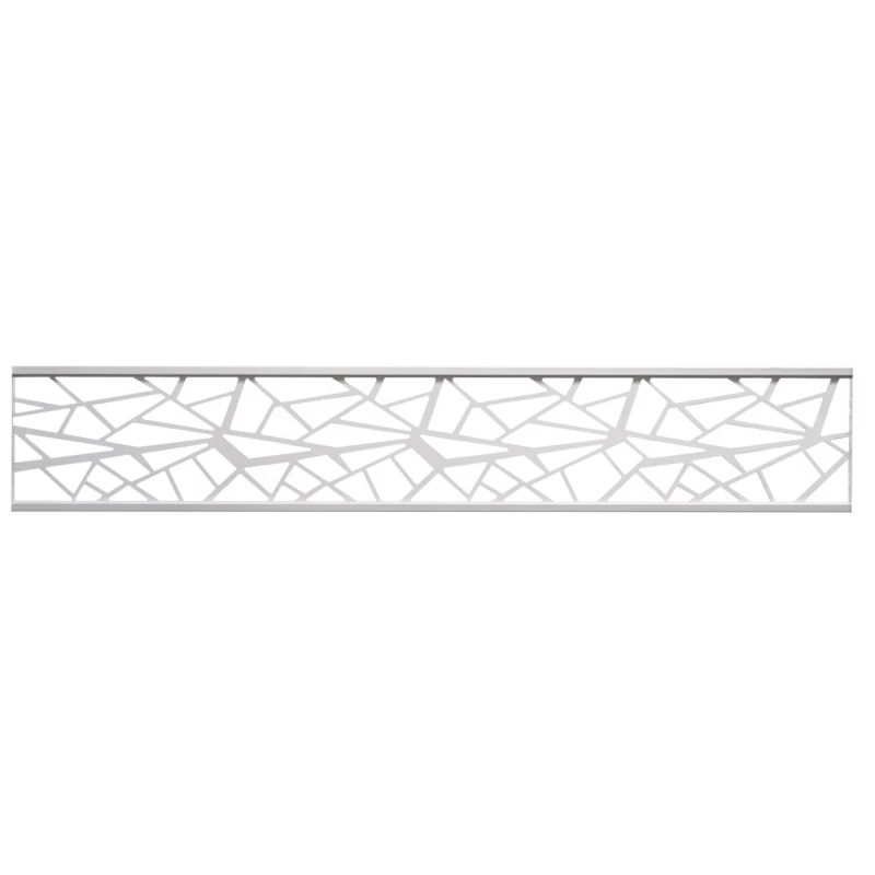 Deco lamel Como blank aluminium - Diagonaal (180 x 30 cm)