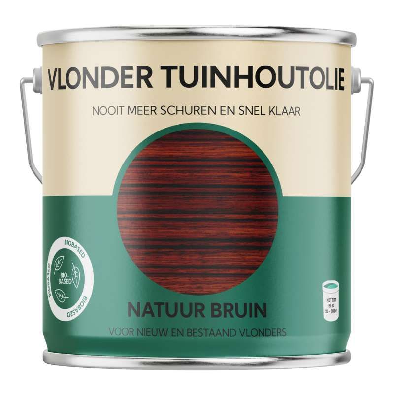 Vlonder olie biobased - Natuur bruin 2,5 liter