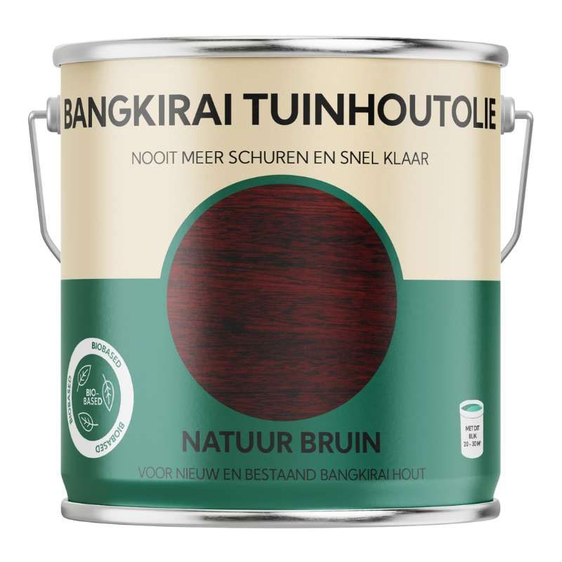 Bankirai olie biobased - Natuur bruin 2,5 liter