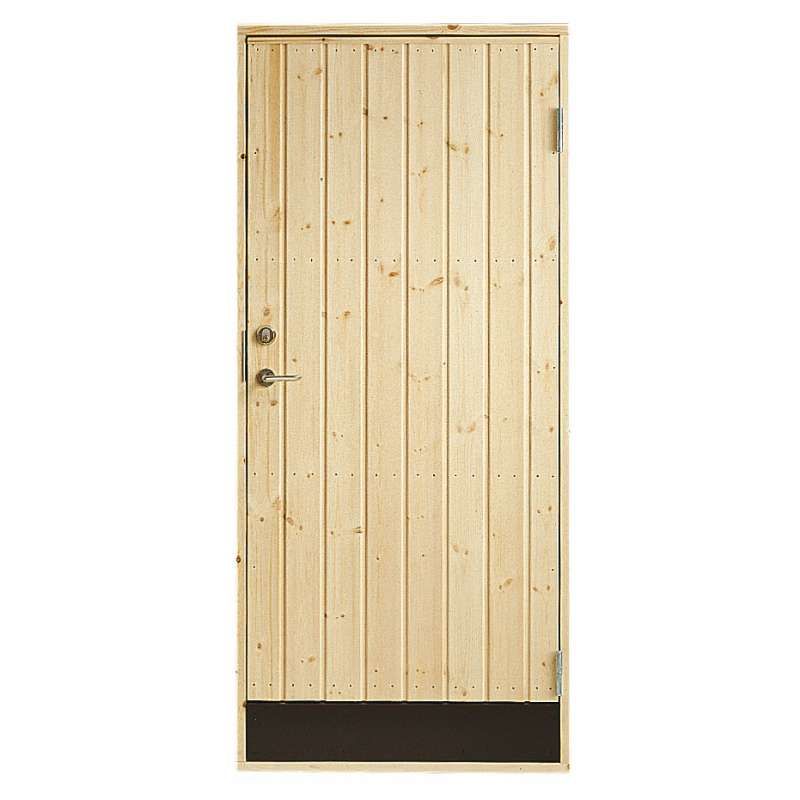 Enkele dichte deur incl. kozijn - Rechtsdraaiend - Onbehandeld - 78,6 x 197,8 cm