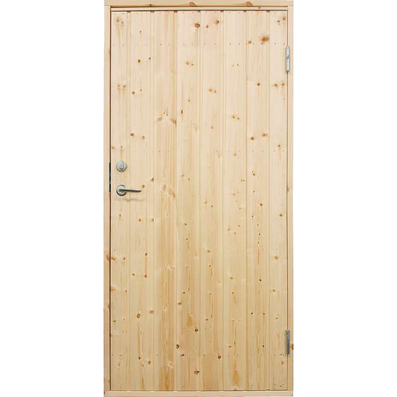 Enkele dichte deur incl. kozijn - Rechtsdraaiend - Onbehandeld - 88,6 x 197,8 cm