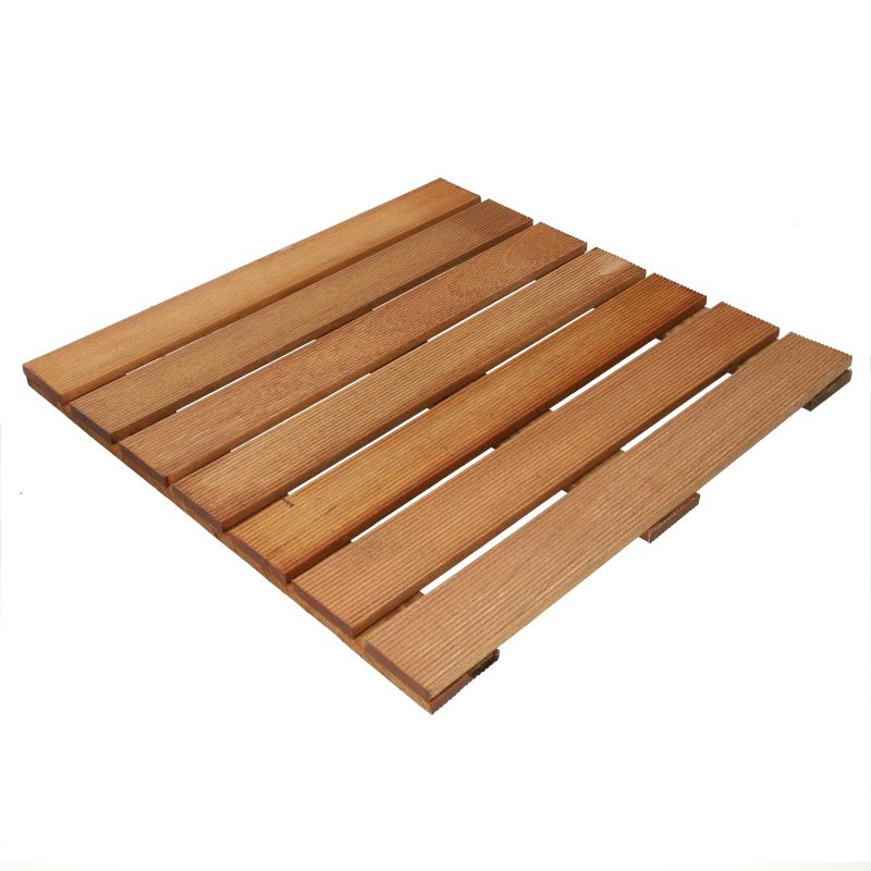 Terrastegel hardhout Bankirai 50 x 50 cm (24 mm) ribbel
