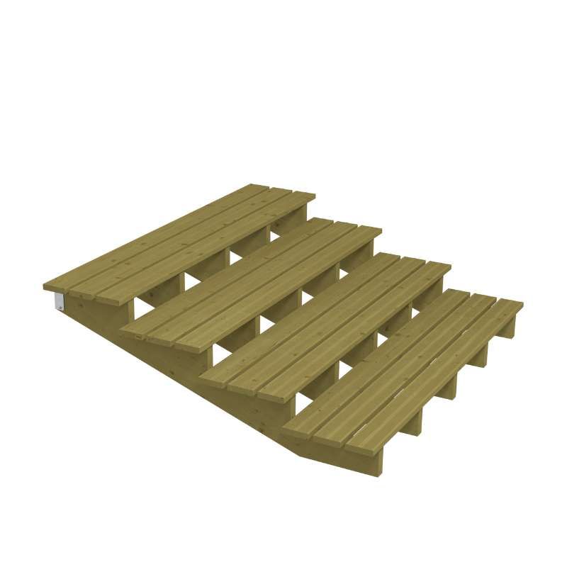 Tuintrap hout lui - 4 treden - inclusief treden - 157 x 55 x 180 cm