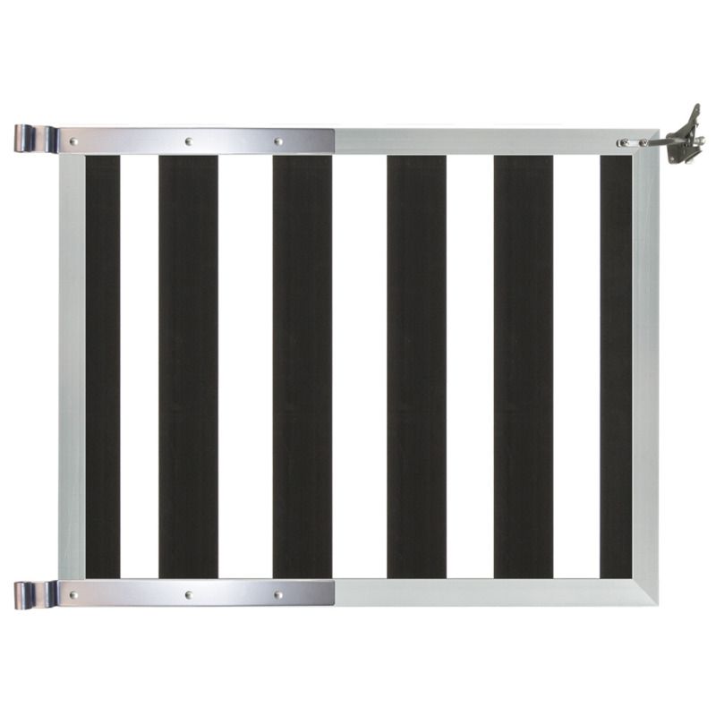 Tuinhek poort composiet Design antraciet met blank alu frame incl. beslag (100 x 80 cm)