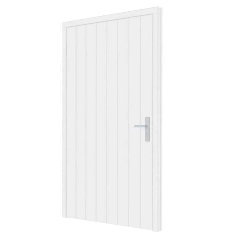 Enkele plaatdeur XL met kozijn - linksdraaiend - wit - 1200 x 2115 mm incl. beslag