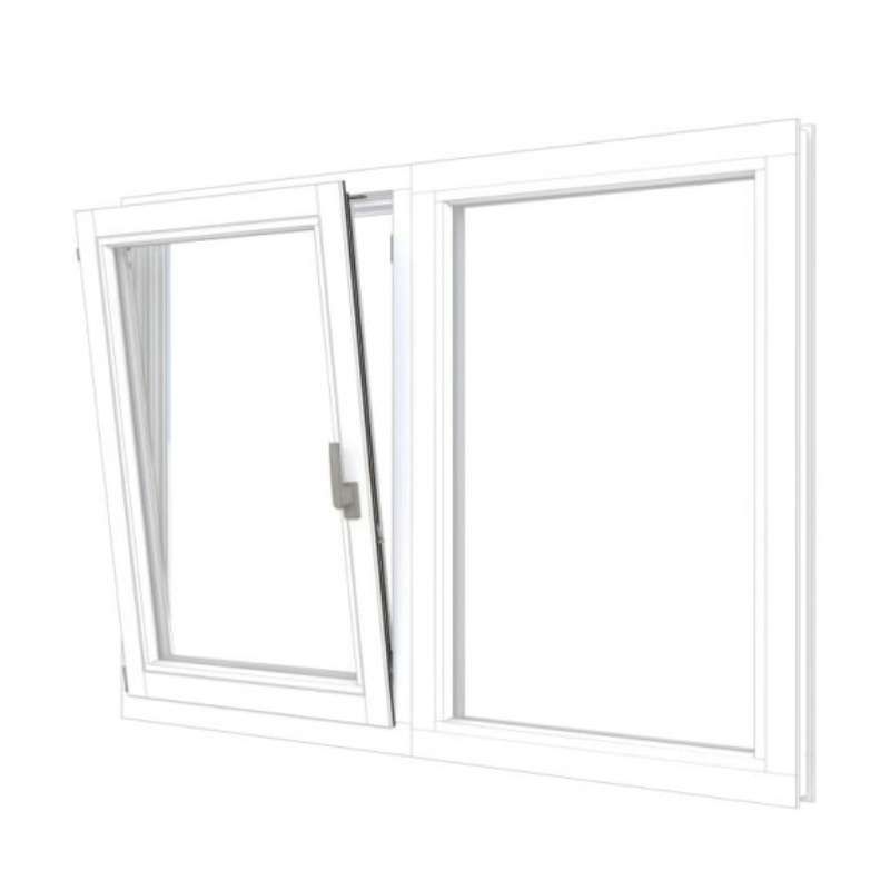 RKC Meranti wit - draai/kiep LD + vast - 154,8 x 107,4 cm