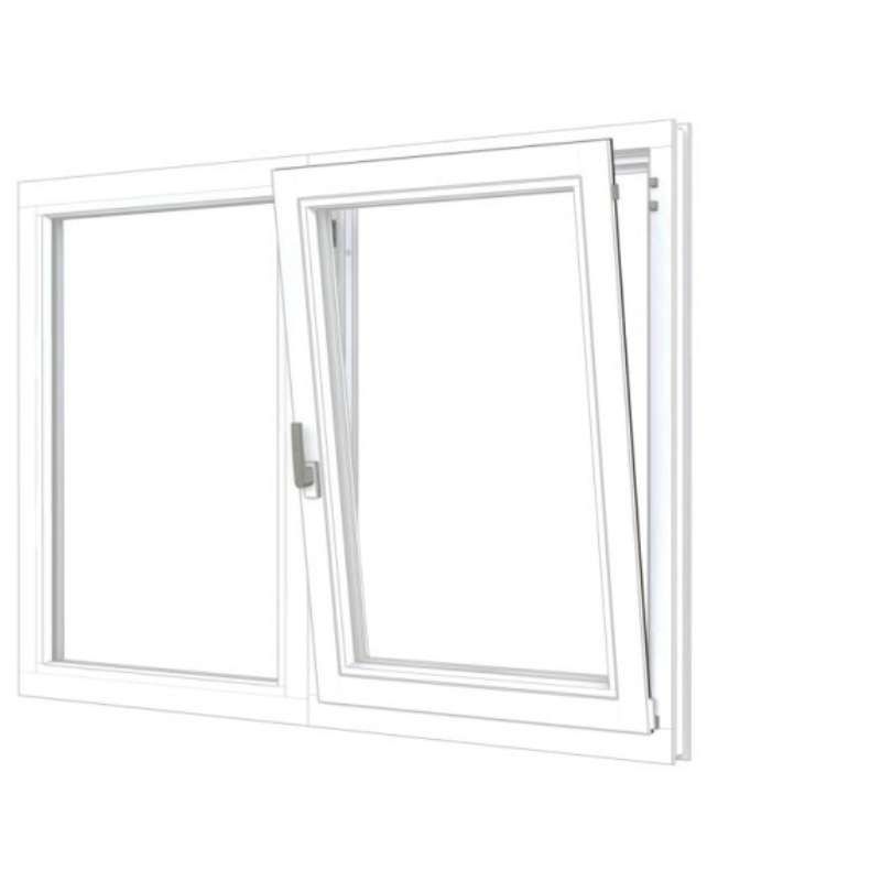 RKC Meranti wit - vast + draai/kiep RD - 154,8 x 107,4 cm