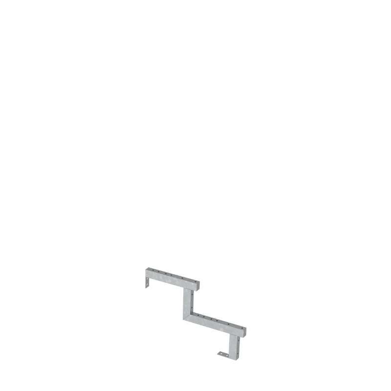 Tuintrap staal - Trapbalk 2 treden - 54 x 34 cm