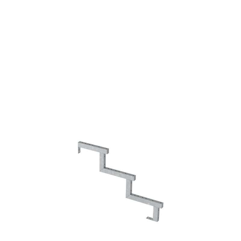 Tuintrap staal - Trapbalk 3 treden - 78 x 51 cm