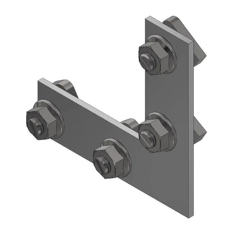 Haakse hoek aluminium - tbv alu balken 4,0 x 4,0 en 7,5 x 4,0 cm