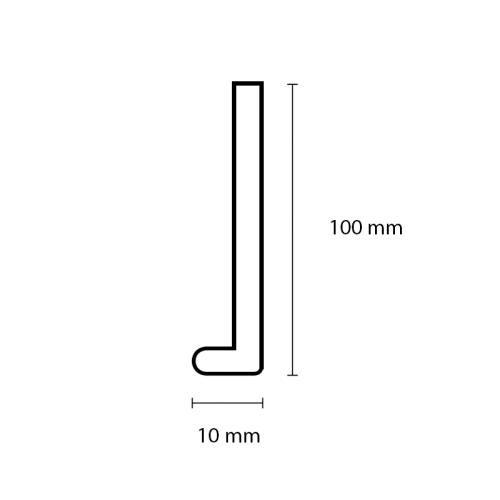 Afwerklijst L-kap - Jönköping Blond Eiken - 100 x 10 mm 305 cm