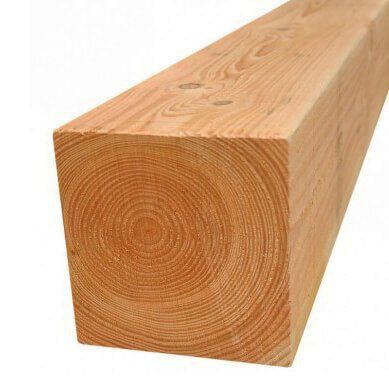 Paal Douglas 15,0 x 15,0 cm (400 cm) fijnbezaagd