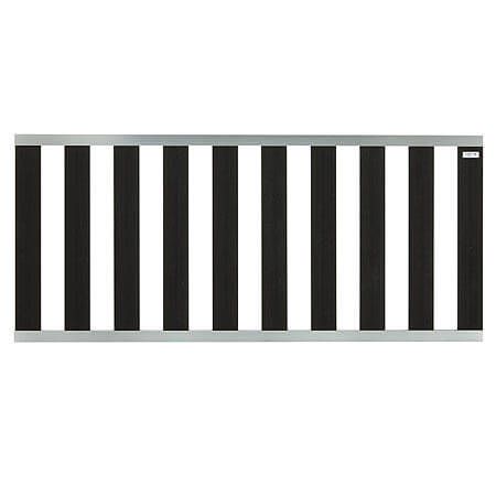 Tuinhek composiet Design antraciet met blank alu frame (180 x 80 cm)