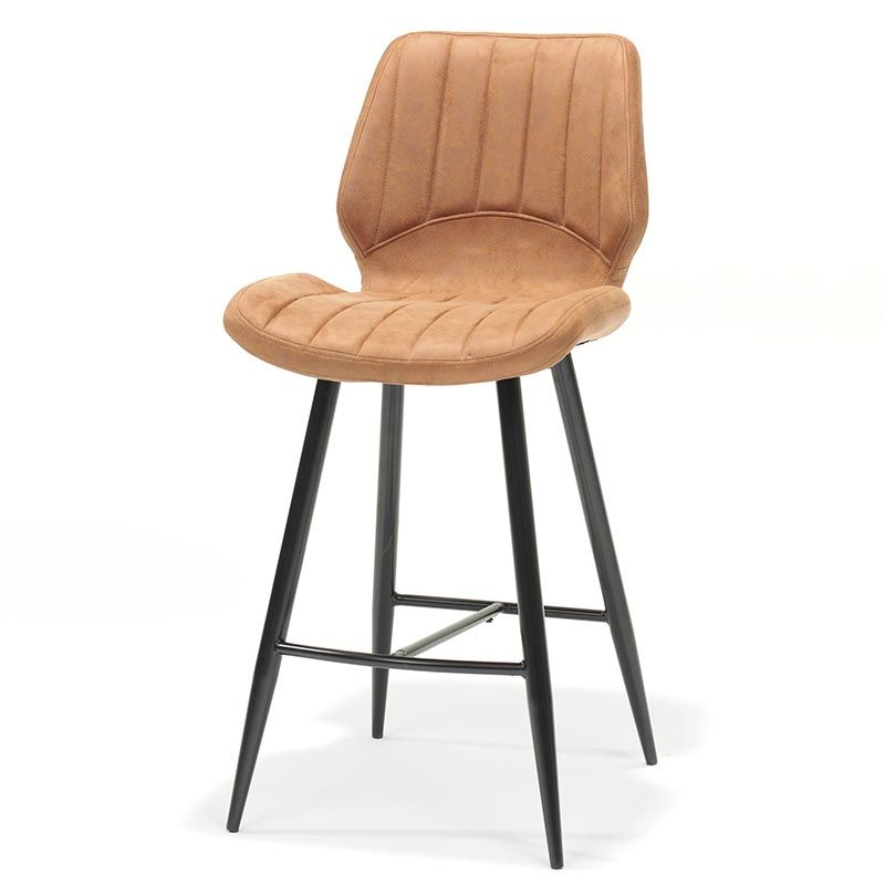 Barkruk Brenn - lederlook Soft cognac