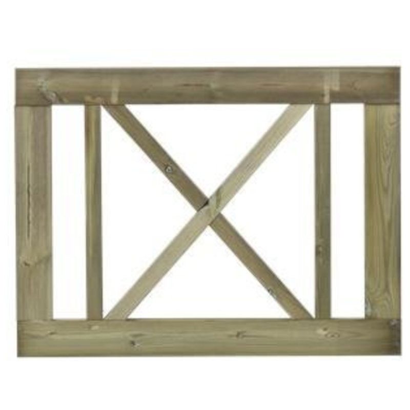 Tuinpoort vuren - Rom recht groen geimpregneerd (100 x 75 cm)