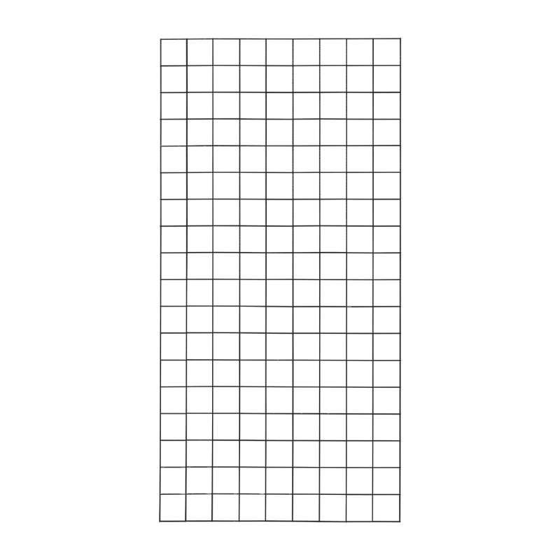 Draadmat staal - Cubic recht zwart (90 x 180 cm)