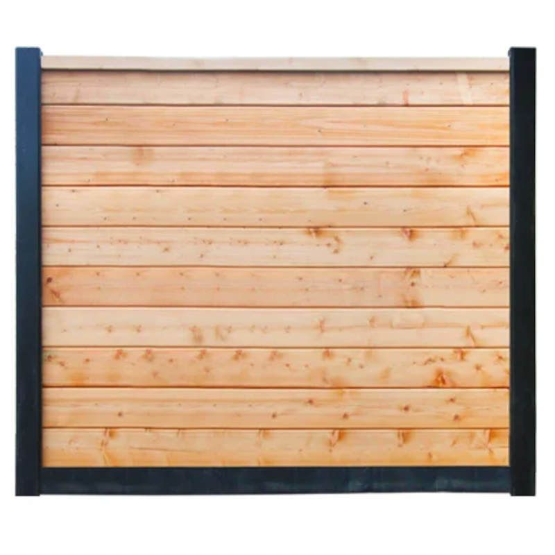Zelfbouw schutting Hout & Beton antraciet Douglas (220 x 200 cm) dikte 2,8 cm