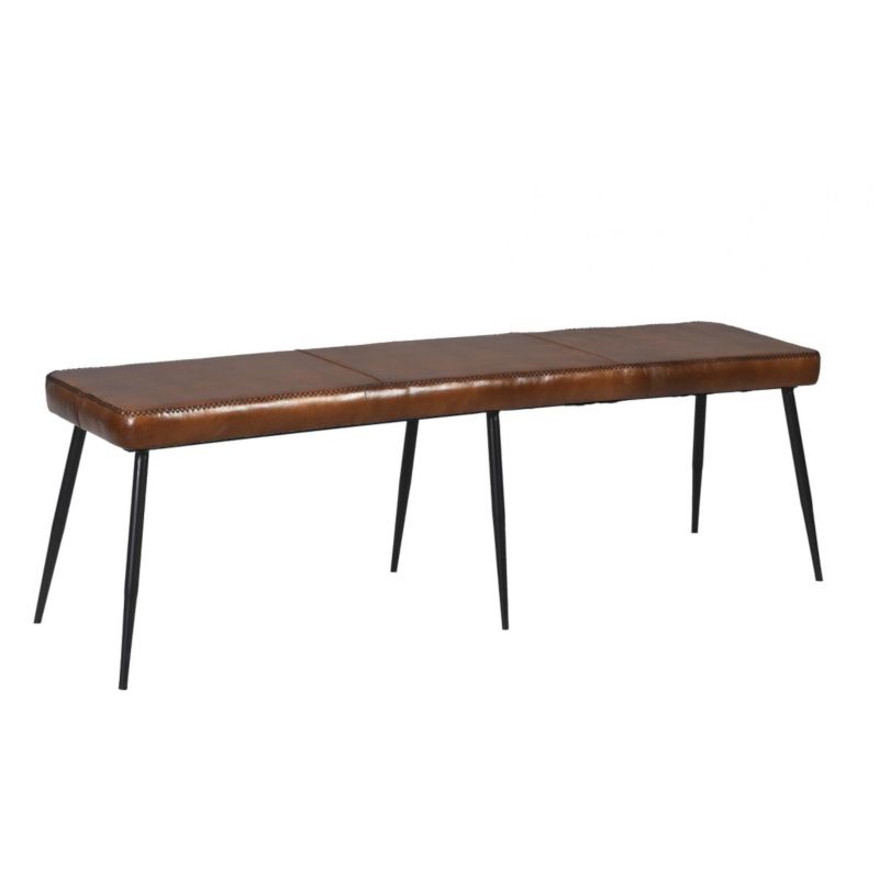 Eetkamerbank - Charleston - leer cognac - 160 cm breed