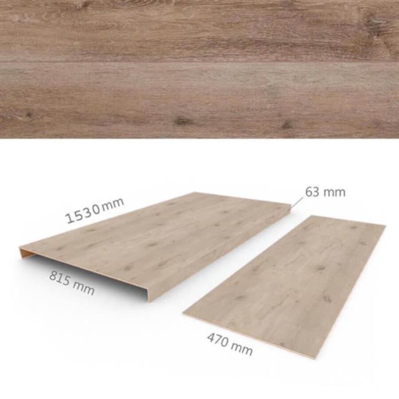Overzettreden met neus (2 stuks) - PVC WPC - Acorn - Box B 153 x 81,5 cm