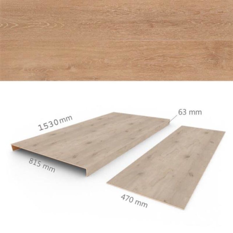 Overzettreden met neus (2 stuks) - PVC WPC - Lumber - Box B 153 x 81,5 cm