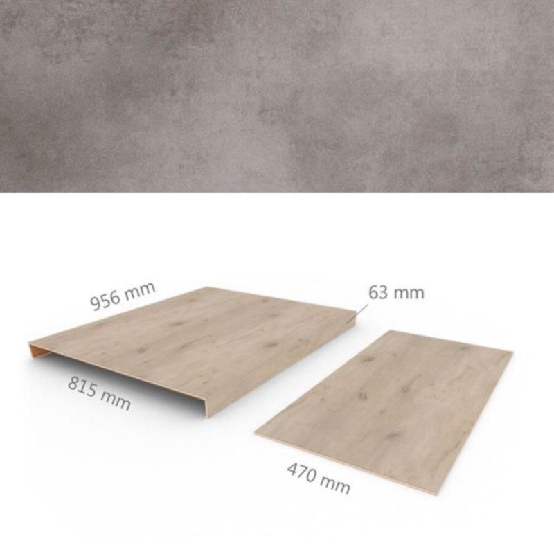 Overzettreden met neus (2 stuks) - PVC WPC - Matterhorn - Box A 95,6 x 81,5 cm