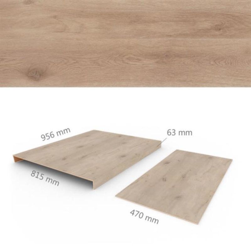 Overzettreden met neus (2 stuks) - PVC WPC - Meadow - Box A 95,6 x 81,5 cm