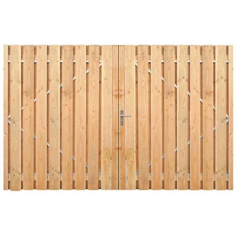 Dubbele poort Douglas met stalen frame incl. beslag (300 x 195 cm)