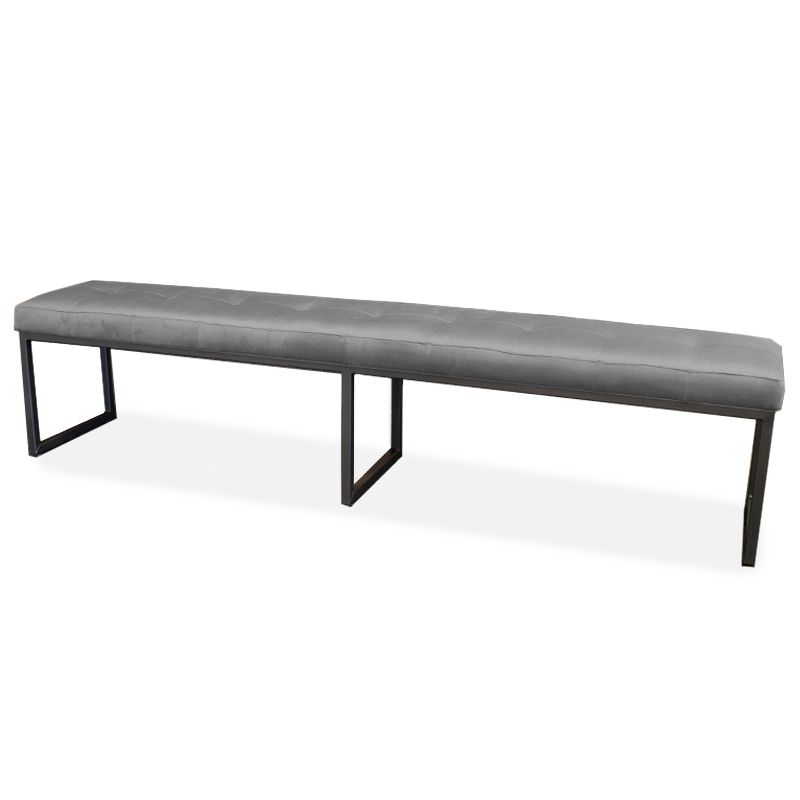 Eetkamerbank - Atlanta - stof Element cementgrijs 23 - 140 cm