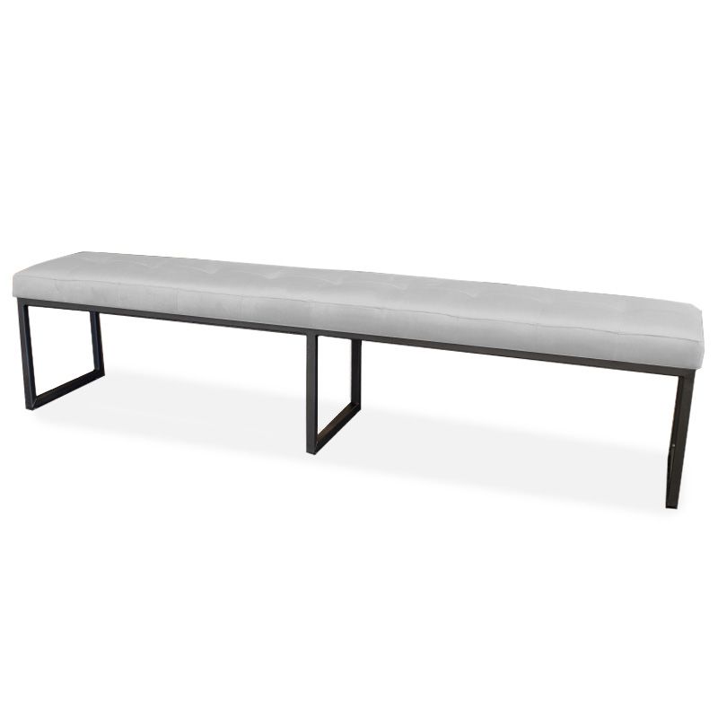 Eetkamerbank - Atlanta - stof Element steengrijs 24 - 140 cm