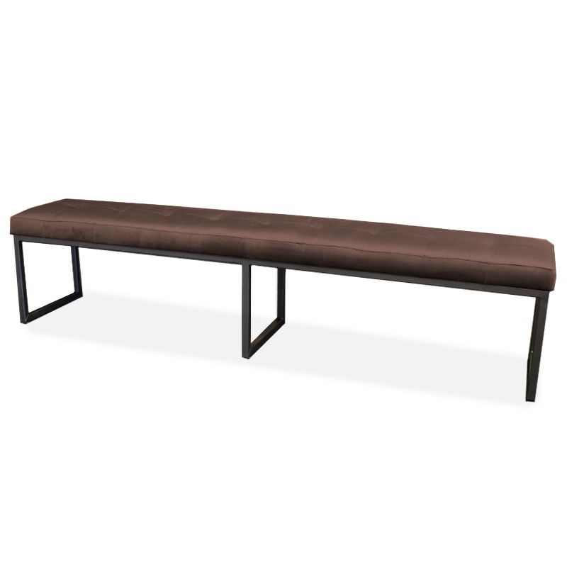 Eetkamerbank - Atlanta - stof Element donkerbruin 25 - 160 cm
