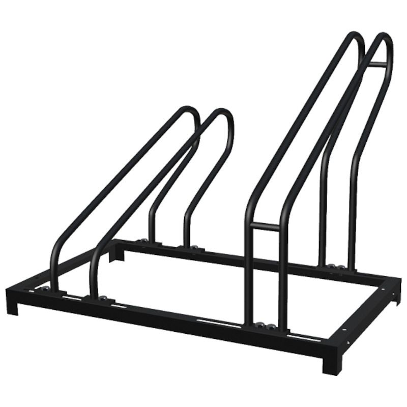 Fietsenrek - Zwart vuurverzinkt - 65 x 37 x 35 cm