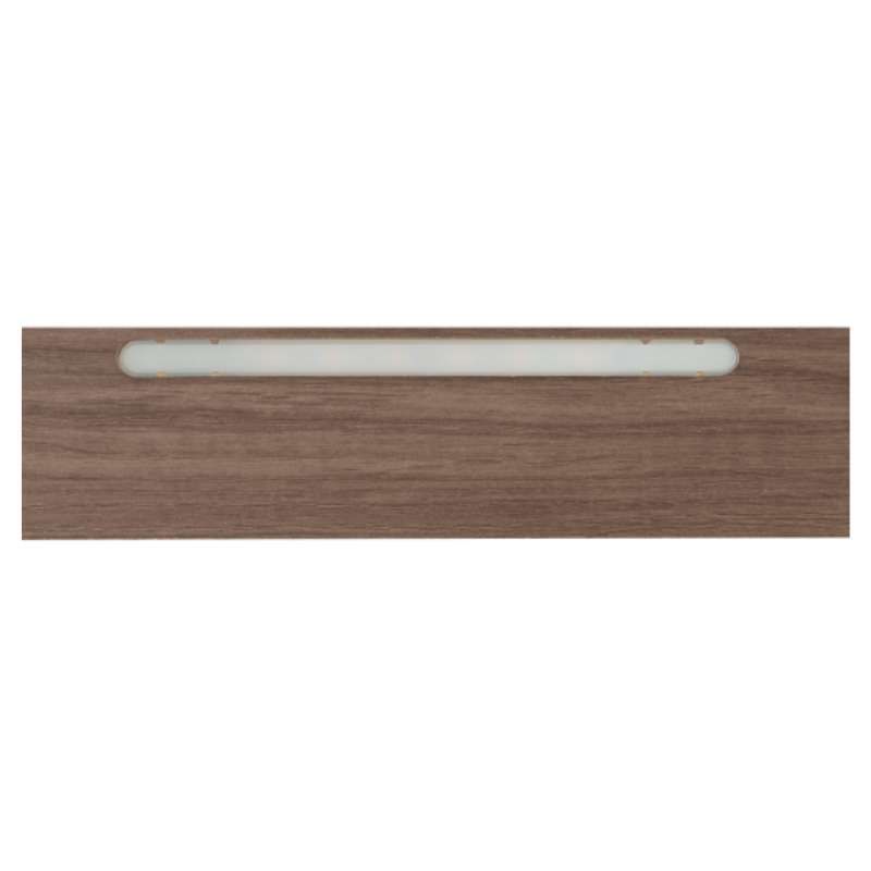 Afwerklijst onderkant - Ledstrip warm wit - Gavle Warm Noten - 140 x 5,5 cm