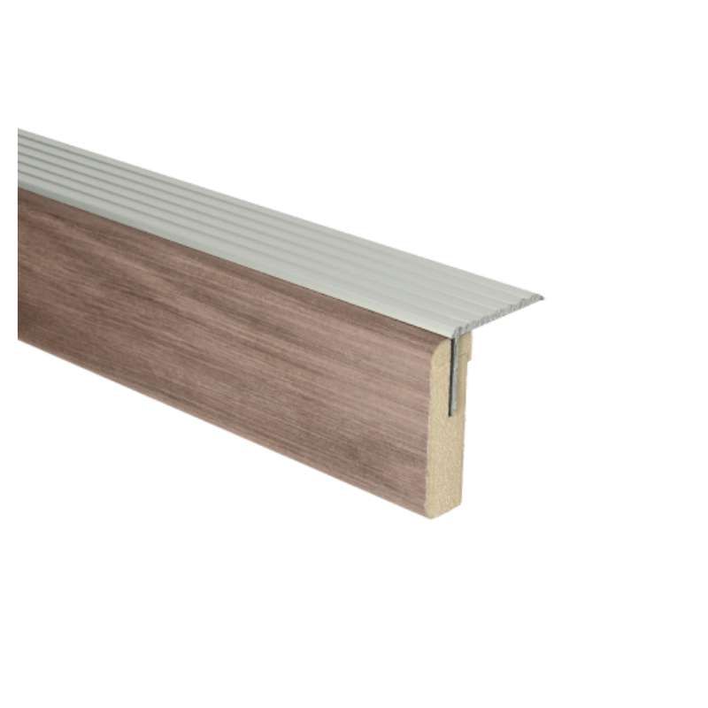 Uitloopprofiel Zilver - Gavle Warm Noten - 121 x 6,3 cm